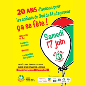 20 ans d'engagement en faveur de l'éducation, ça se fête ! Retrouvez l'association SOATATA et rencontrez les bénévoles qui œuvrent depuis deux décennies