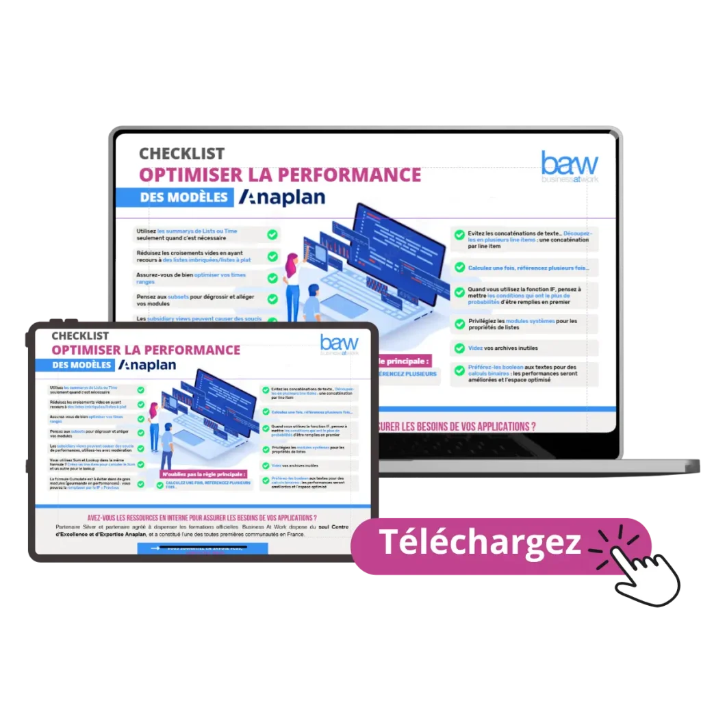 Centre d’Excellence Anaplan CoE – Support, Maintenance & Formation | BAW
